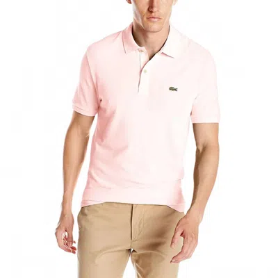 Lacoste Classic Pique Slim Fit Short Sleeve Polo In Flamingo In Pink
