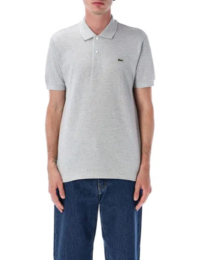 Lacoste Classic Cotton Pique Fashion Polo Shirt In Silver