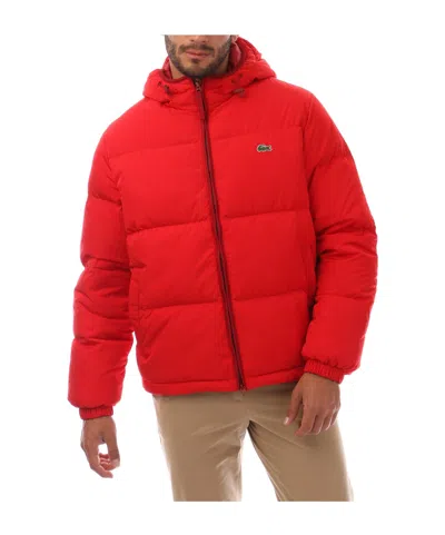 Lacoste Classic Warm Down Jacket In Red