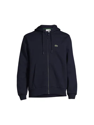 Lacoste Classic Zip Trough Hoodie In Marine