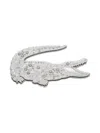 Lacoste Clear Crystal Brooch In Metallic