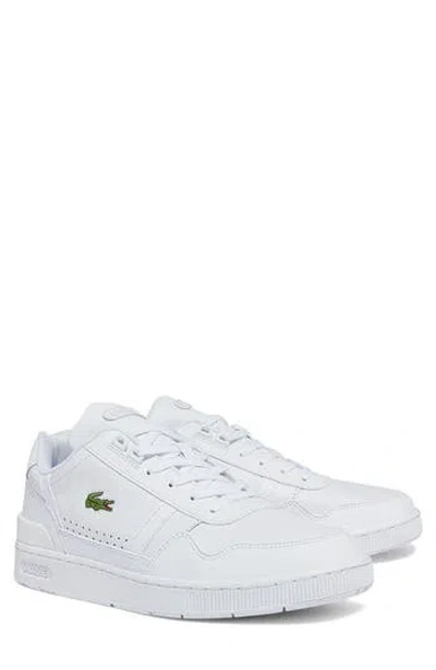 Lacoste T-clip Leather Sneakers In White