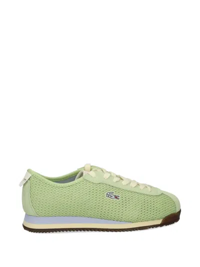 Lacoste Club-low Mesh Logo Sneakers In Green