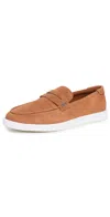 Lacoste Cochet Suede Slip Ons Brown/white In Brown/white
