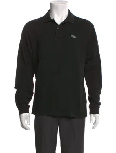 Pre-owned Lacoste Collar Long Sleeve Polo Shirt In Black