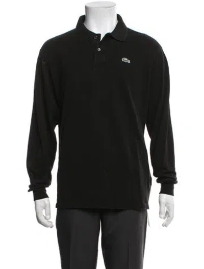 Pre-owned Lacoste Collar Long Sleeve Polo Shirt In Black