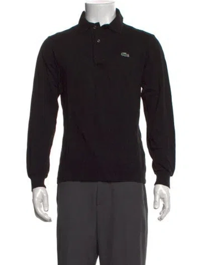 Pre-owned Lacoste Collar Long Sleeve Polo Shirt In Black