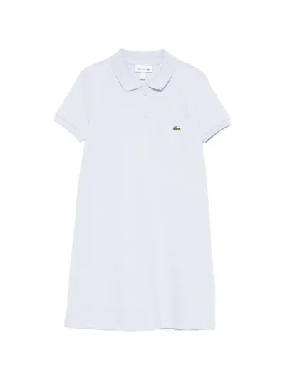 Lacoste Kids' Collar Polo Dress In Blue