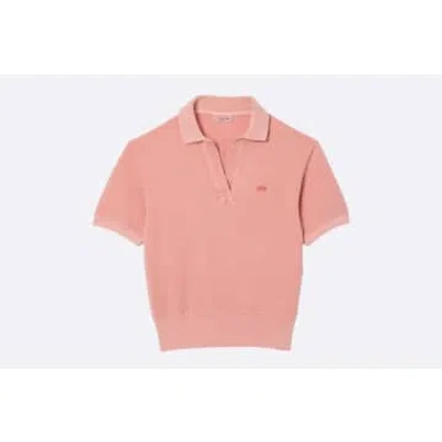 Lacoste Collar Shirt Rose In Pink