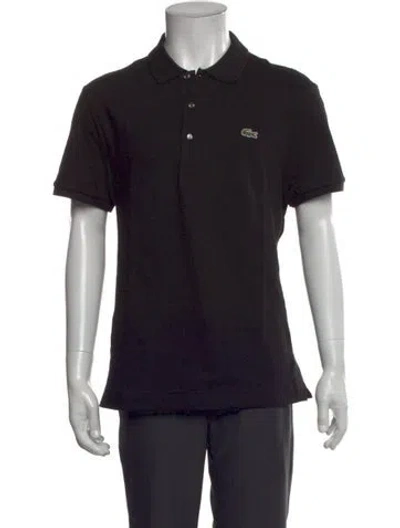 Pre-owned Lacoste Collar Short Sleeve Polo Shirt In Black