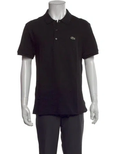 Pre-owned Lacoste Collar Short Sleeve Polo Shirt In Black