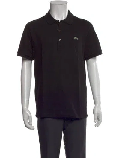 Pre-owned Lacoste Collar Short Sleeve Polo Shirt In Black
