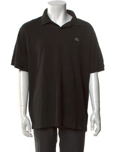 Pre-owned Lacoste Collar Short Sleeve Polo Shirt In Black
