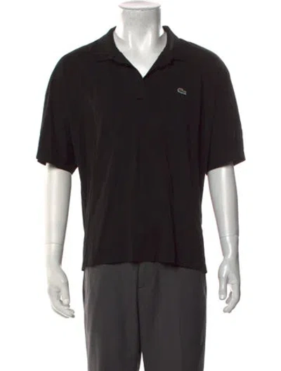 Pre-owned Lacoste Collar Short Sleeve Polo Shirt In Black