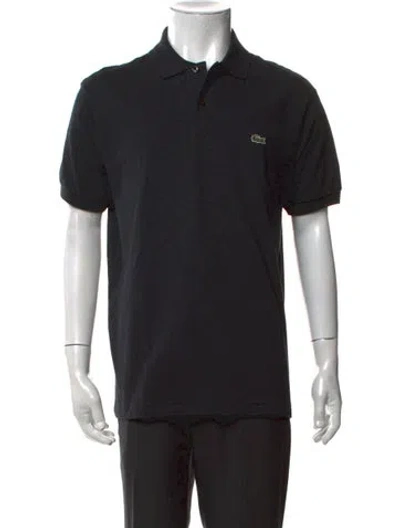 Pre-owned Lacoste Collar Short Sleeve Polo Shirt In Black