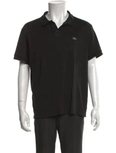 Pre-owned Lacoste Collar Short Sleeve Polo Shirt In Black