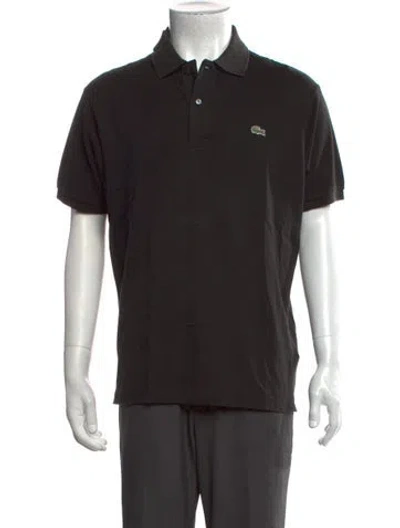 Pre-owned Lacoste Collar Short Sleeve Polo Shirt In Black