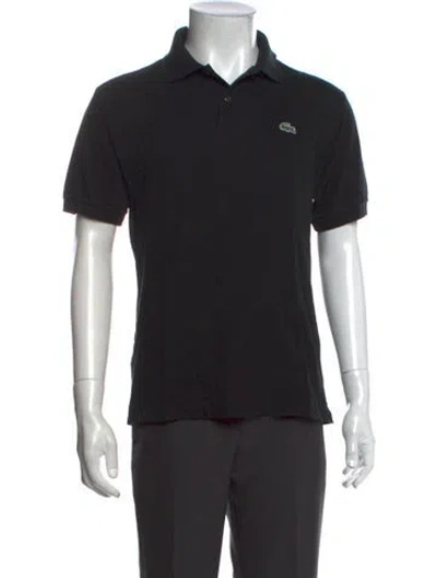 Pre-owned Lacoste Collar Short Sleeve Polo Shirt In Black