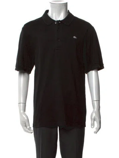 Pre-owned Lacoste Collar Short Sleeve Polo Shirt In Black