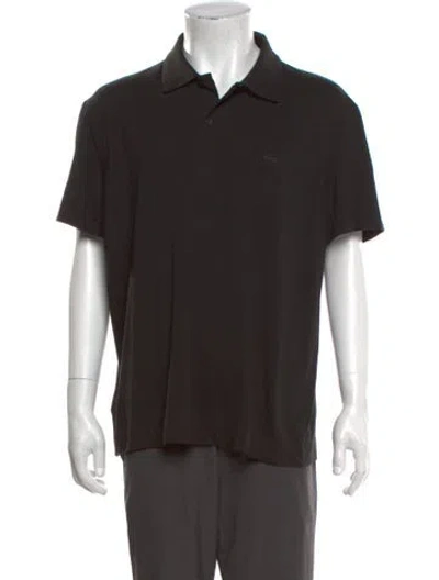 Pre-owned Lacoste Collar Short Sleeve Polo Shirt In Black