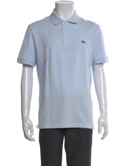 Pre-owned Lacoste Collar Short Sleeve Polo Shirt In Blue