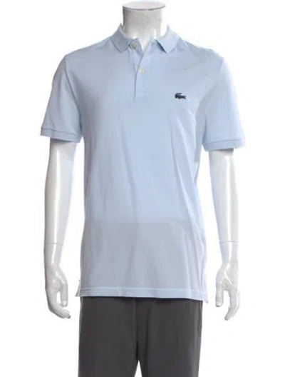 Pre-owned Lacoste Collar Short Sleeve Polo Shirt In Blue
