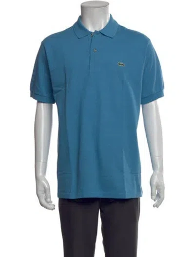 Pre-owned Lacoste Collar Short Sleeve Polo Shirt In Blue