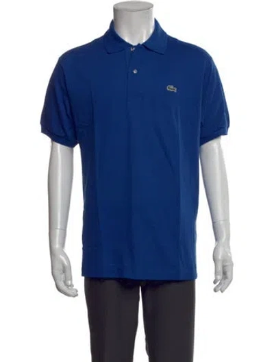 Pre-owned Lacoste Collar Short Sleeve Polo Shirt In Blue
