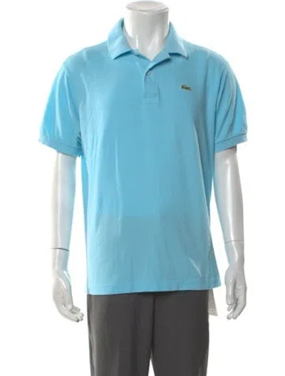Pre-owned Lacoste Collar Short Sleeve Polo Shirt In Blue