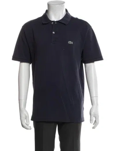 Pre-owned Lacoste Collar Short Sleeve Polo Shirt In Blue