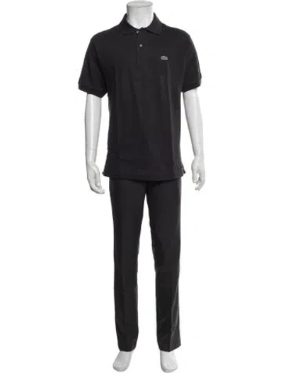 Pre-owned Lacoste Collar Short Sleeve Polo Shirt In Blue