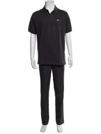 Pre-owned Lacoste Collar Short Sleeve Polo Shirt In Blue