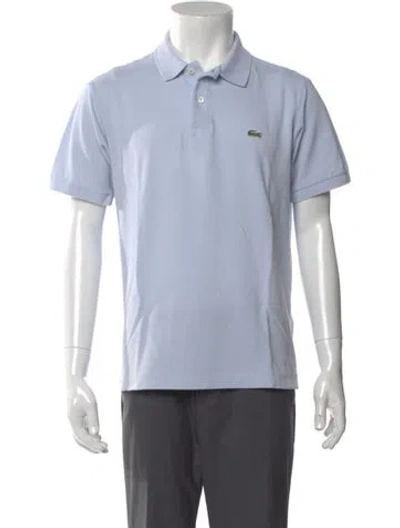 Pre-owned Lacoste Collar Short Sleeve Polo Shirt In Blue