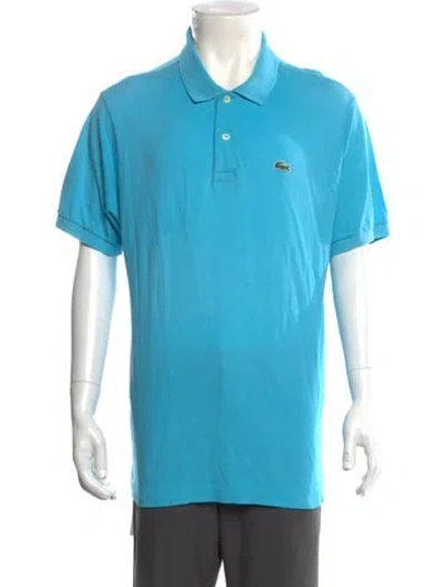 Pre-owned Lacoste Collar Short Sleeve Polo Shirt In Blue