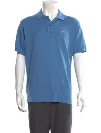 Pre-owned Lacoste Collar Short Sleeve Polo Shirt In Blue