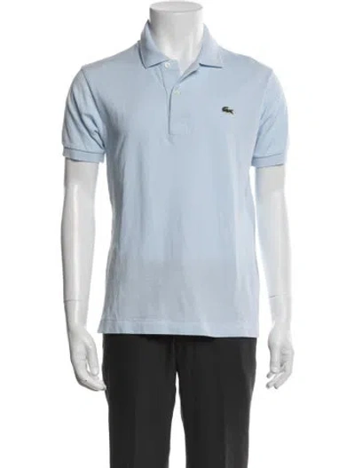 Pre-owned Lacoste Collar Short Sleeve Polo Shirt In Blue