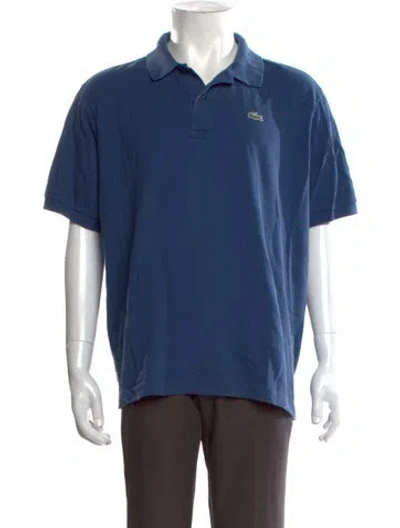 Pre-owned Lacoste Collar Short Sleeve Polo Shirt In Blue