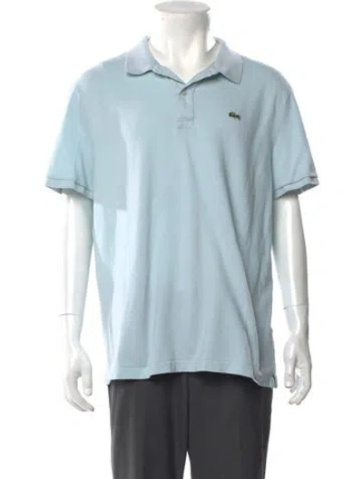 Pre-owned Lacoste Collar Short Sleeve Polo Shirt In Blue
