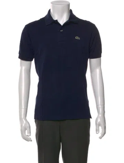 Pre-owned Lacoste Collar Short Sleeve Polo Shirt In Blue