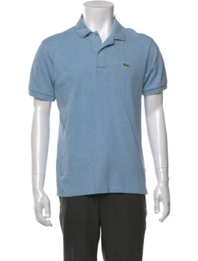 Pre-owned Lacoste Collar Short Sleeve Polo Shirt In Blue