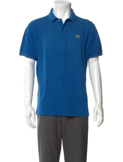 Pre-owned Lacoste Collar Short Sleeve Polo Shirt In Blue