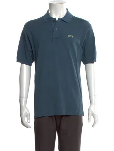 Pre-owned Lacoste Collar Short Sleeve Polo Shirt In Blue