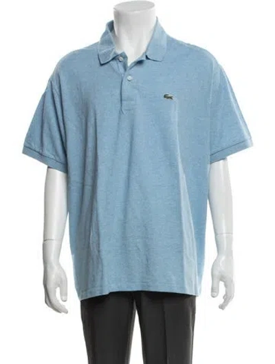 Pre-owned Lacoste Collar Short Sleeve Polo Shirt In Blue