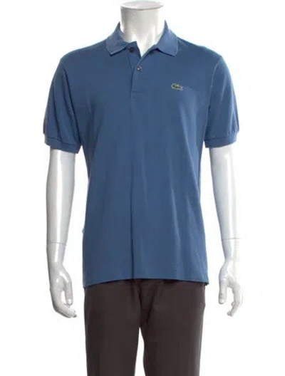 Pre-owned Lacoste Collar Short Sleeve Polo Shirt In Blue