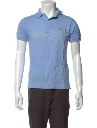 Pre-owned Lacoste Collar Short Sleeve Polo Shirt In Blue