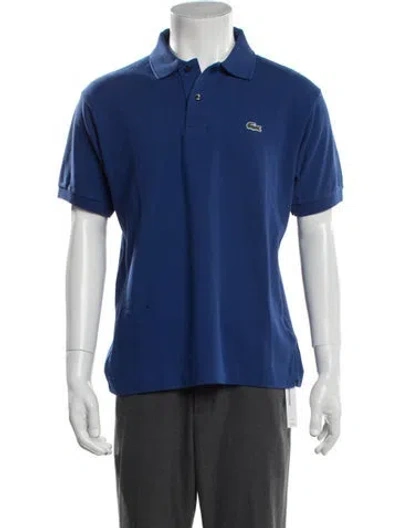 Pre-owned Lacoste Collar Short Sleeve Polo Shirt In Blue