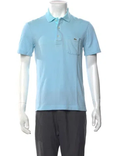 Pre-owned Lacoste Collar Short Sleeve Polo Shirt In Blue
