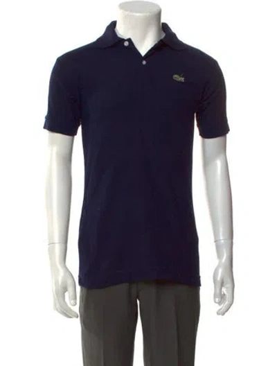 Pre-owned Lacoste Collar Short Sleeve Polo Shirt In Blue