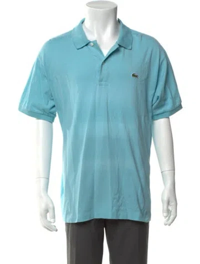 Pre-owned Lacoste Collar Short Sleeve Polo Shirt In Blue