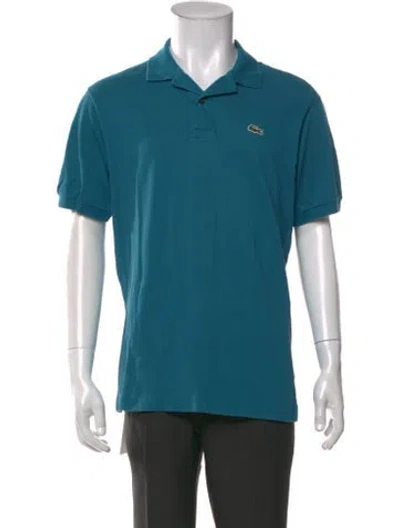 Pre-owned Lacoste Collar Short Sleeve Polo Shirt In Blue